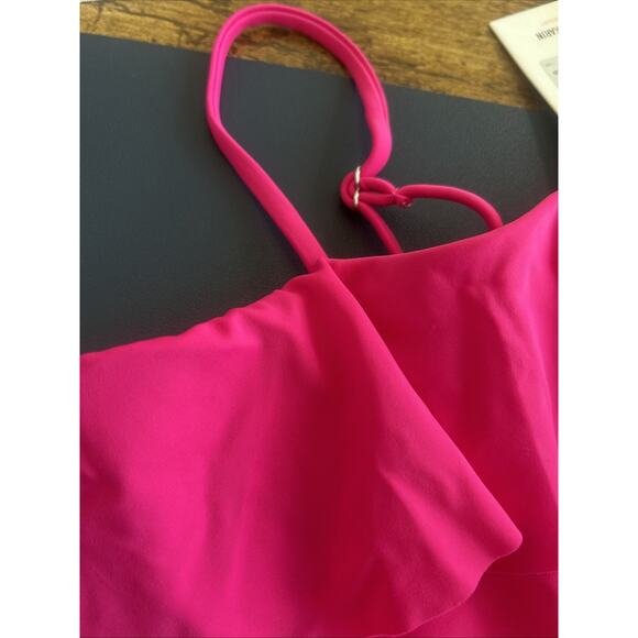 Girls One Piece Swimsuit with Skirt One Shoulder Ruffle Bathing Suit Size 14 - Picture 10 of 14